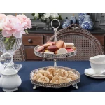 Madame Coco - Silver Plated Round 2-plate Stand - مدام كوكو