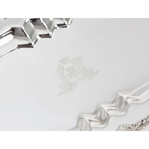 Madame Coco - Silver Plated Rectangular Tray Small - مدام كوكو - Image 3