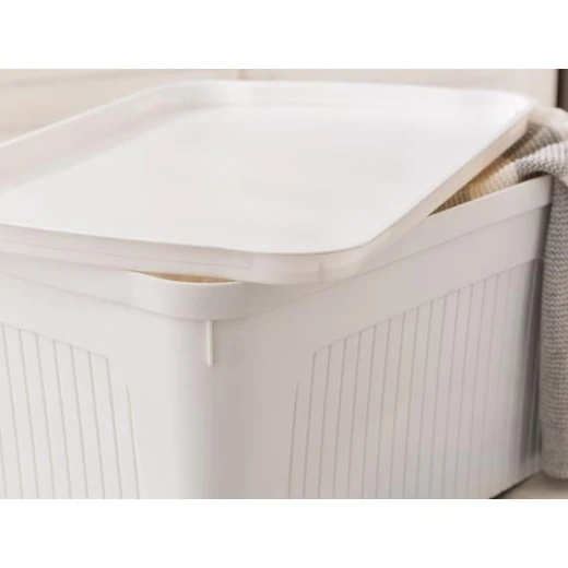 Madame Coco - Densy Box With Lid 27 Lt, Soft Ecru - مدام كوكو - Image 2
