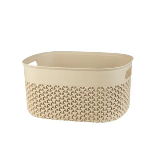 Madame Coco - Curvy Knitting Pattern Big Basket, Soft Beige - مدام كوكو - Image 2