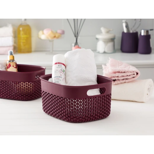 Madame Coco - Curvy Knitting Pattern Big Basket, Damson