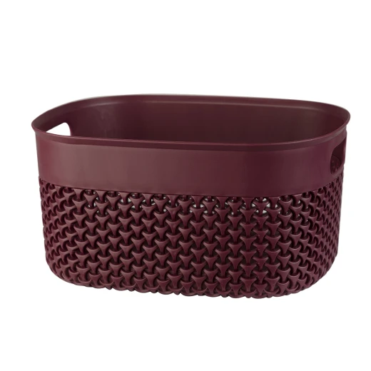 Madame Coco - Curvy Knitting Pattern Big Basket, Damson - مدام كوكو - Image 2