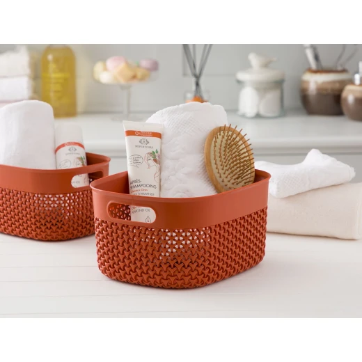 Madame Coco - Curvy Knitting Pattern Big Basket, Terra Cotta Madame Coco - Curvy Knitting Pattern Big Basket, Terra Cotta
