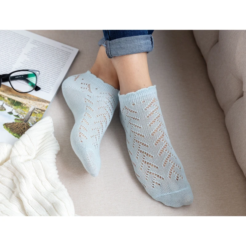 Madame Coco - Net Women's Sock, Blue - مدام كوكو