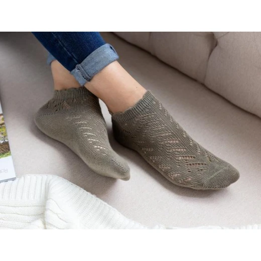 Madame Coco - Net Women's Sock, Khaki