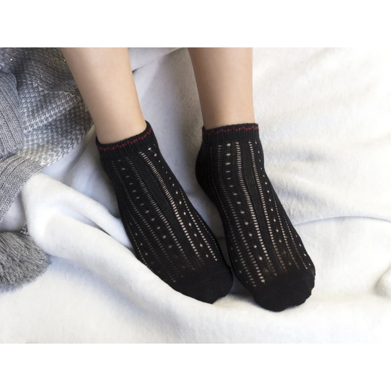 Madame Coco - Souffle Women's Sock, Black - مدام كوكو