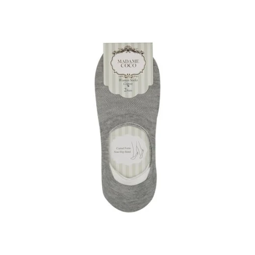 Madame Coco - Women's Socks 2-piece, Grey - مدام كوكو - Image 2