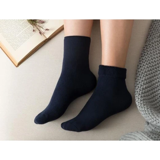 Madame Coco - Demeka Women's Ankle Socks, Navy - مدام كوكو - Image 2