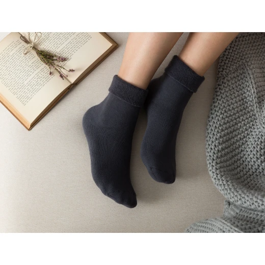 Madame Coco - Demeka Women's Ankle Socks, Anthracite