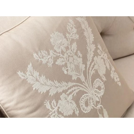 Madame Coco - Alix Embroidered Pillow Case, Light Brown - مدام كوكو - Image 2