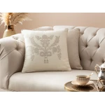 Madame Coco - Alix Embroidered Pillow Case, Beige - مدام كوكو