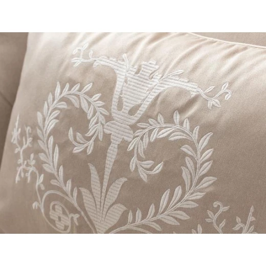 Madam Coco - Celie Embroidered Pillow Case, Light Brown - مدام كوكو - Image 2