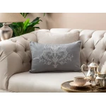 Madam Coco - Celie Embroidered Pillow Case, Gray - مدام كوكو