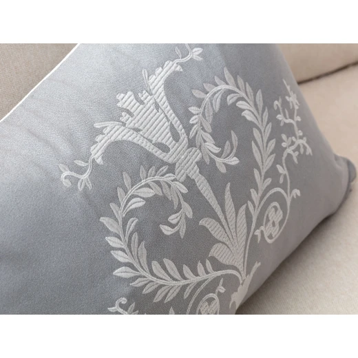 Madam Coco - Celie Embroidered Pillow Case, Gray - مدام كوكو - Image 2