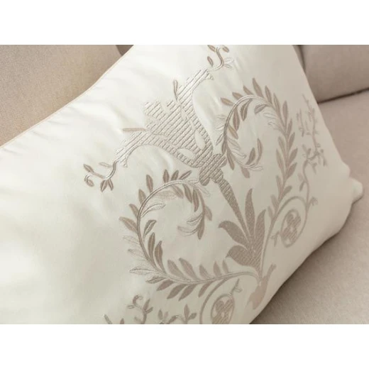 Madam Coco - Celie Embroidered Pillow Case, Beige - مدام كوكو - Image 2