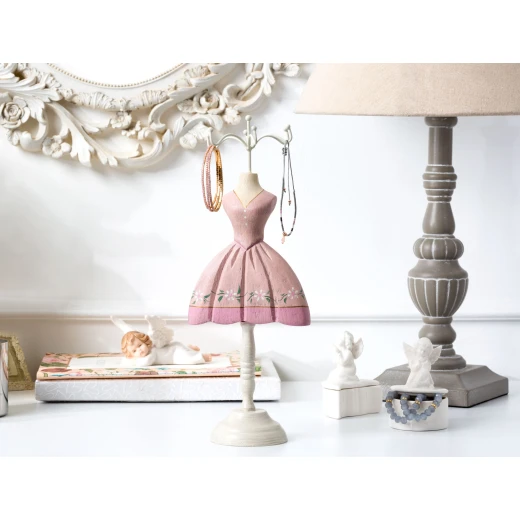 Madame Coco - Wooden Mannequin Jewelery Holder, Pink Madame Coco - Wooden Mannequin Jewelery Holder, Pink