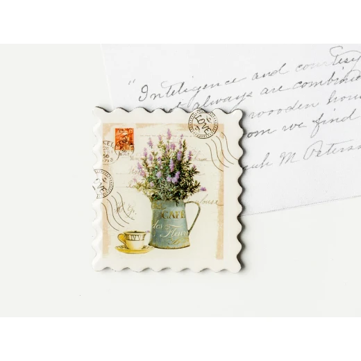 Madame Coco - Magnet - Stamp Green Lilac Madame Coco - Magnet - Stamp Green Lilac
