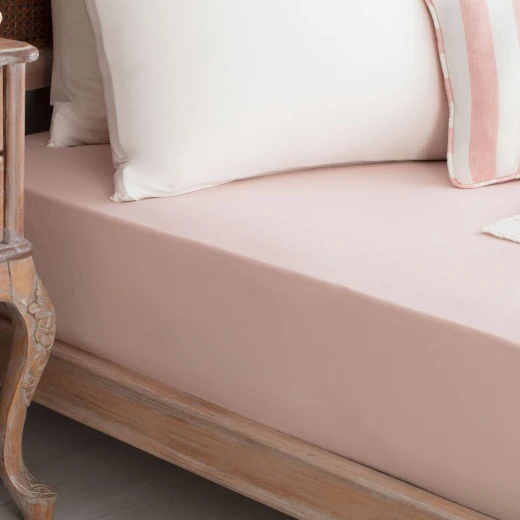Madame Coco - Jersey Fitted Sheet - Double, Powder Pink