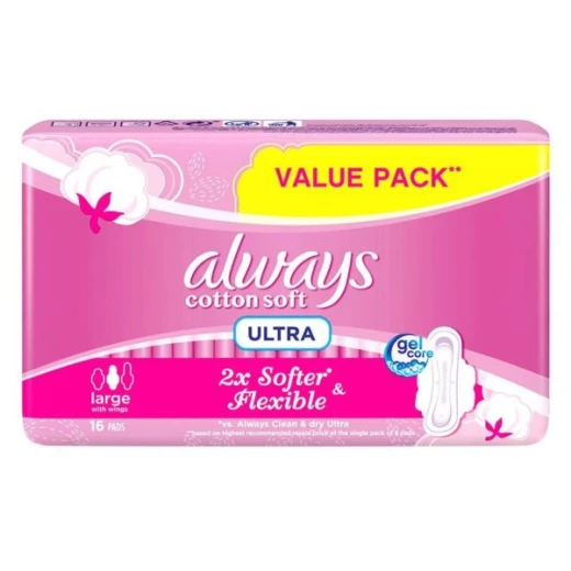 Always Ultra Sensitive Long Pads, 16 Count