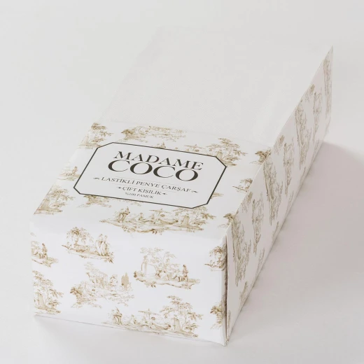 Madame Coco - Jersey Fitted Sheet - Double, Ecru Madame Coco - Jersey Fitted Sheet - Double, Ecru