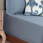 Madame Coco - Manon Ranforce Fitted Sheet - Single, Indigo - مدام كوكو