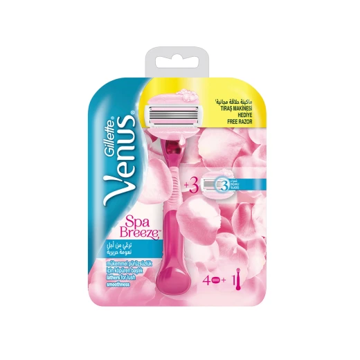 Gillette Venus Breeze Razor + 4 Refill Blade