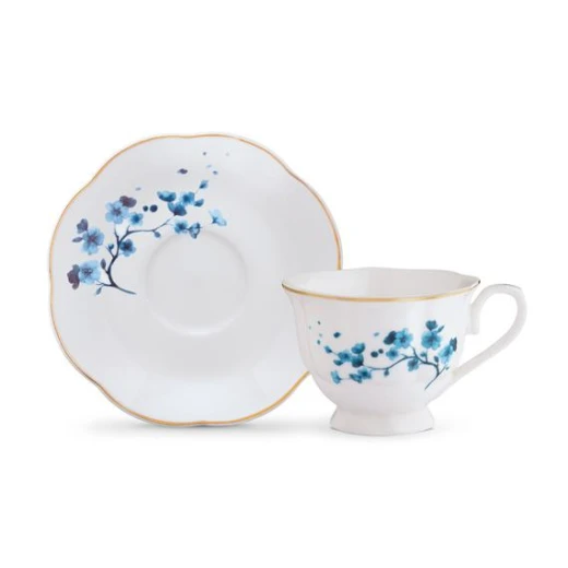 Madame Coco - La Muette 2-piece Round Coffee Cup Set, Blue - مدام كوكو - Image 3