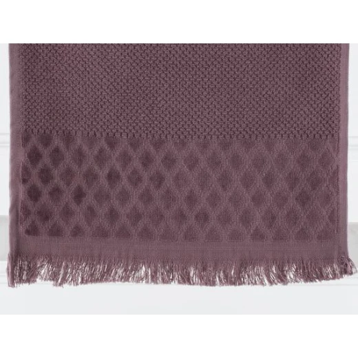 Madame Coco - Velvet Detailed Towel - Damson - مدام كوكو - Image 2