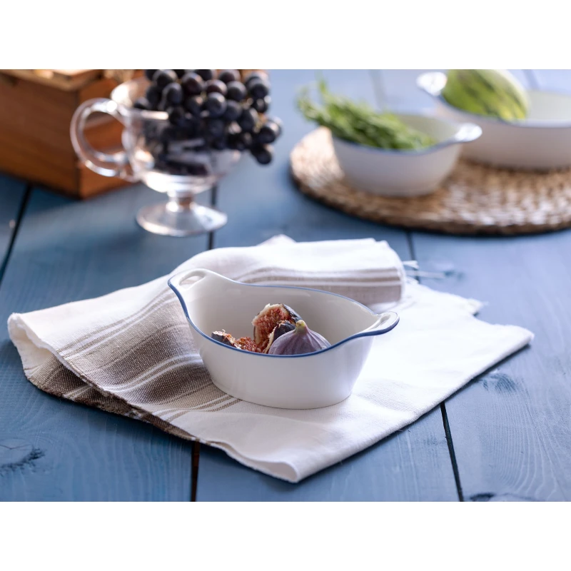 Madame Coco La Magie Du Bleu New Bone China Round Lidded Saucepan - White / Blue - مدام كوكو