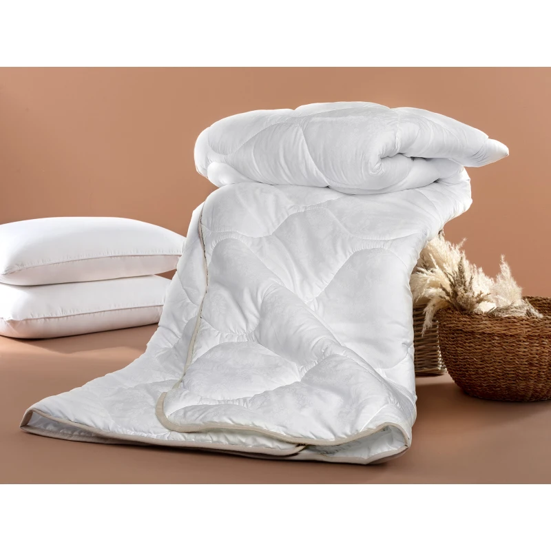 Madame Coco Vintage Jacquard Connecting Double Quilt - White - مدام كوكو