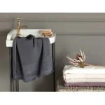 Madame Coco - Velvet Detail Bath Towel, Anthracite - مدام كوكو