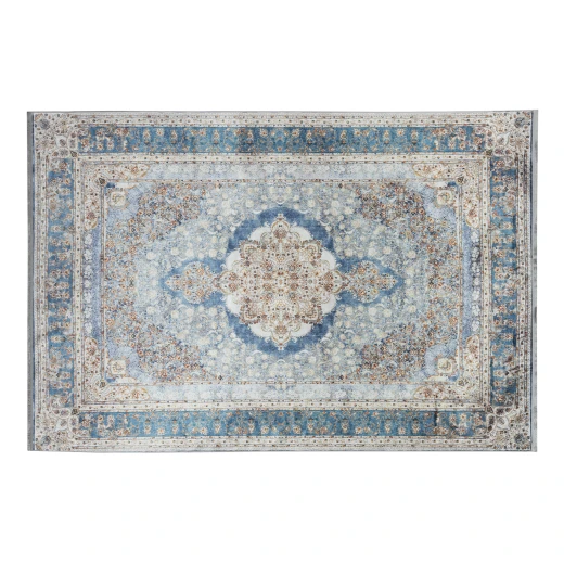 Madame Coco - Merci Shiny Effect Velvet Carpet - Turquoise Madame Coco - Merci Shiny Effect Velvet Carpet - Turquoise