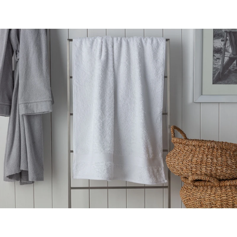 Madame Coco - Bamboo Bath Towel, White - مدام كوكو