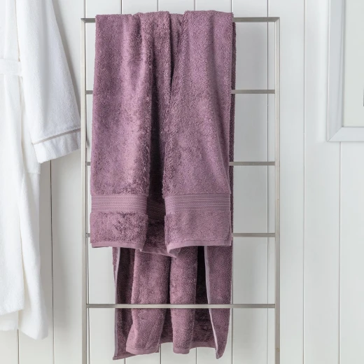 Madame Coco - Bamboo Bath Towel, Dark Damson