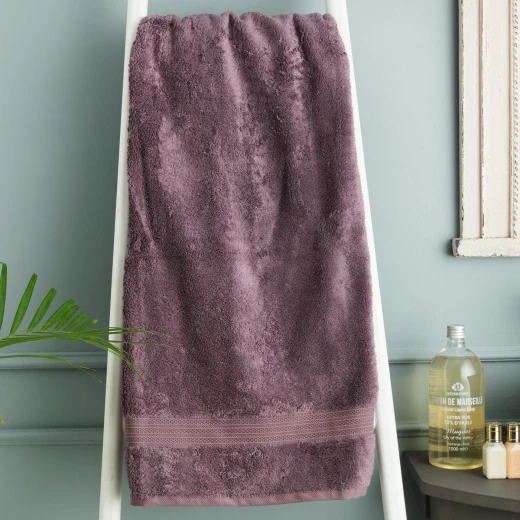 Madame Coco Madame Coco - Bamboo Large Bath Towel, Dark Damson Madame Coco Madame Coco - Bamboo Large Bath Towel, Dark Damson