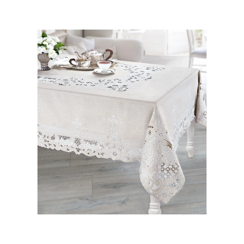 Madame Coco - Evelia Tablecloth, Beige - مدام كوكو
