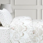 Madame Coco - Roussillon Duvet Cover Set - Single, Grey, White - مدام كوكو