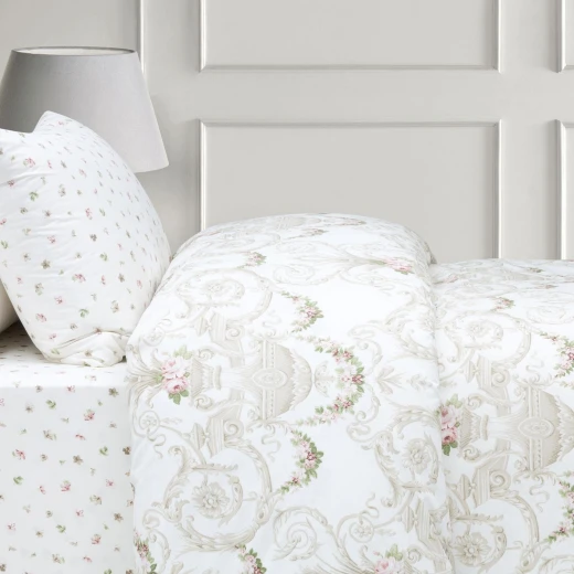 Madame Coco - Roussillon Duvet Cover Set - Single, Grey, White Madame Coco - Roussillon Duvet Cover Set - Single, Grey, White