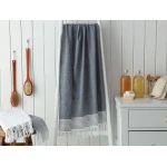 Madame Coco - Darell Peshtemal Beach Towel, White, Grey - مدام كوكو