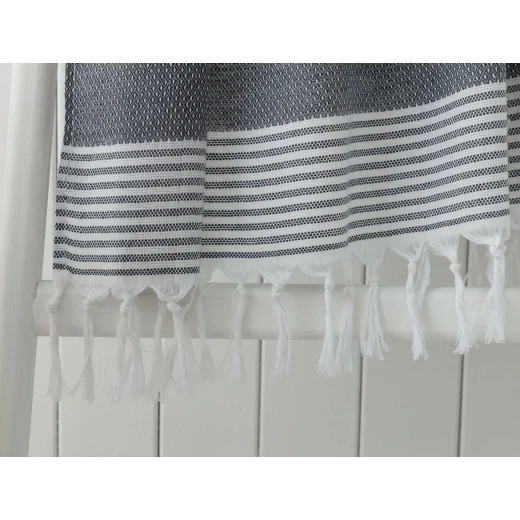 Madame Coco - Darell Peshtemal Beach Towel, White, Grey - مدام كوكو - Image 2
