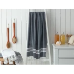 Madame Coco - Norice Peshtemal Beach Towel, White, Grey - مدام كوكو