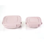 Madame Coco - 2-piece Square Storage Container, Pink - مدام كوكو
