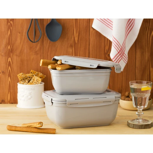Madame Coco - Daily Rectangle Storage Container - Soft Grey Madame Coco - Daily Rectangle Storage Container - Soft Grey