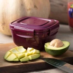 Madame Coco - Daily 2-piece Square Storage Container 900 - 1500 ml - Damson - مدام كوكو
