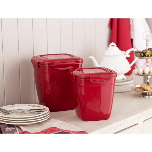 Madame Coco - Square Storage Box 5000-3200ml, Rio Red