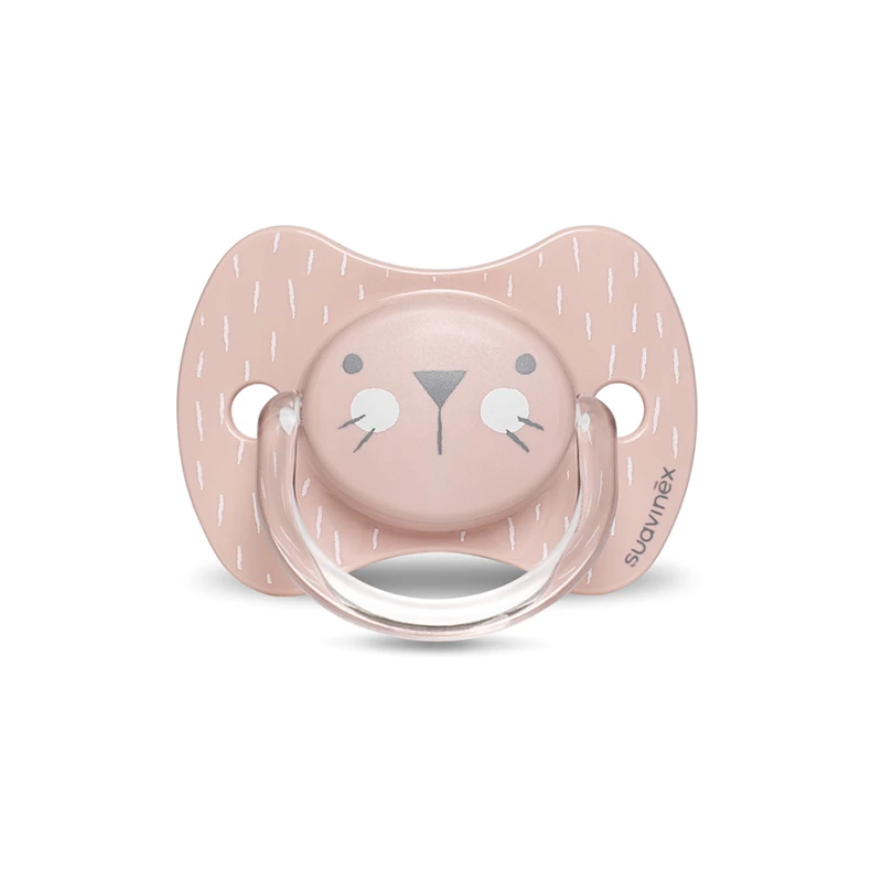 Suavinex Physiological Silicone Soother S Whiskers 0-6 m Pink - سوافينكس
