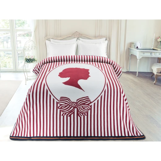 Madame Coco - Jacquard Blanket - Single, Bordeaux Madame Coco - Jacquard Blanket - Single, Bordeaux