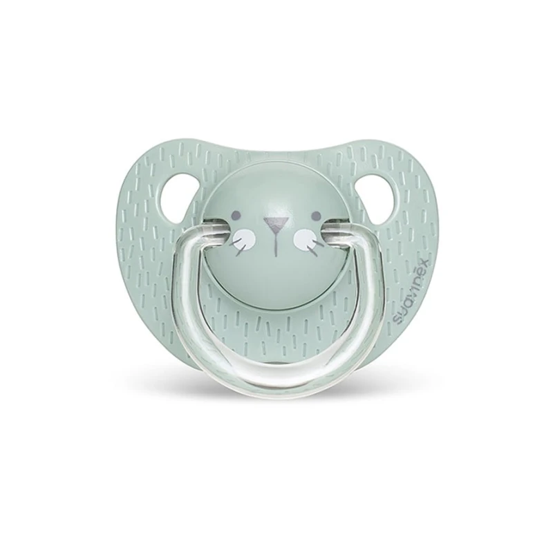 Suavinex Evolution Anatomical Pacifier 0-6M, Green Whiskers - سوافينكس