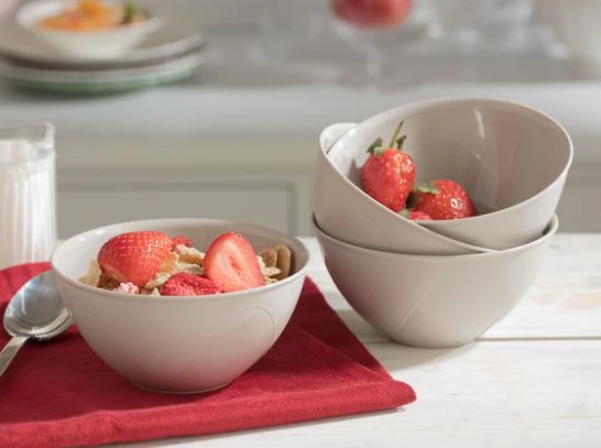 Madame Coco - Darel Round Bowl of 4 - Soft Beige - مدام كوكو