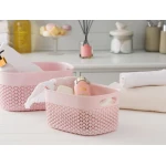 Madame Coco - Curvy Knit Small Basket - Soft Powder - مدام كوكو